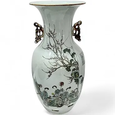 Vaso in porcellana con anse plastiche, '900