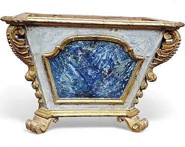 Baroque painted wooden ciborium, 19th century