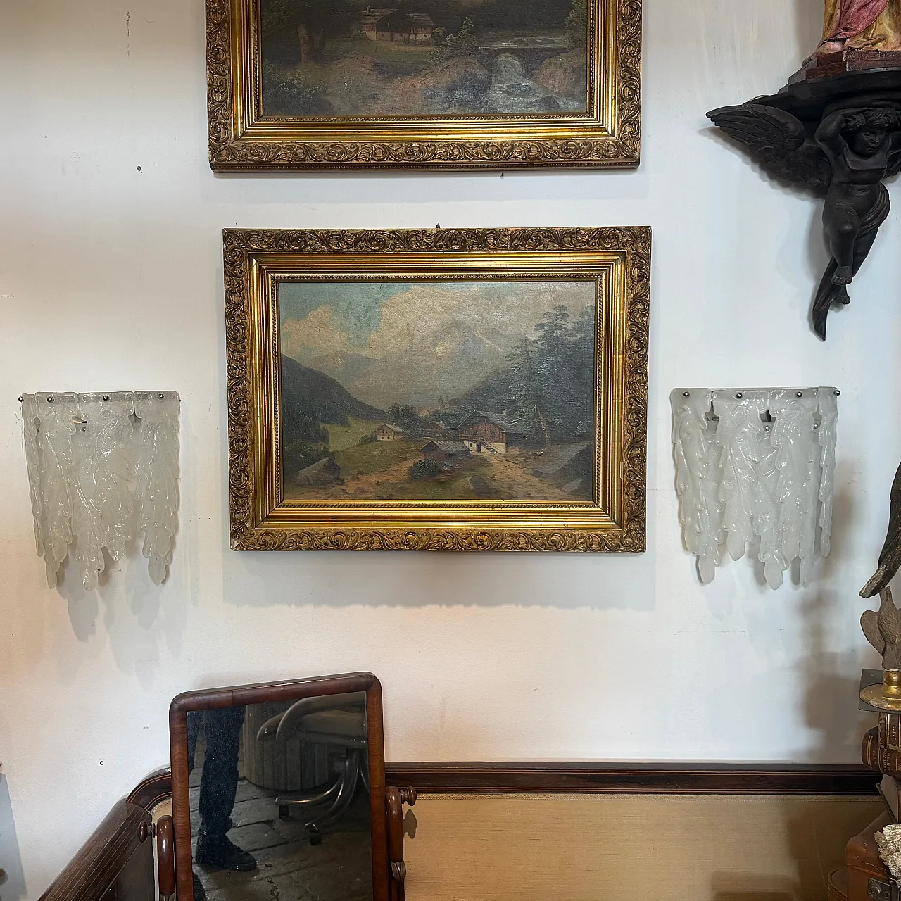 Mid-Century Modern Murano glass wall sconce by Mazzega, 1970s 6