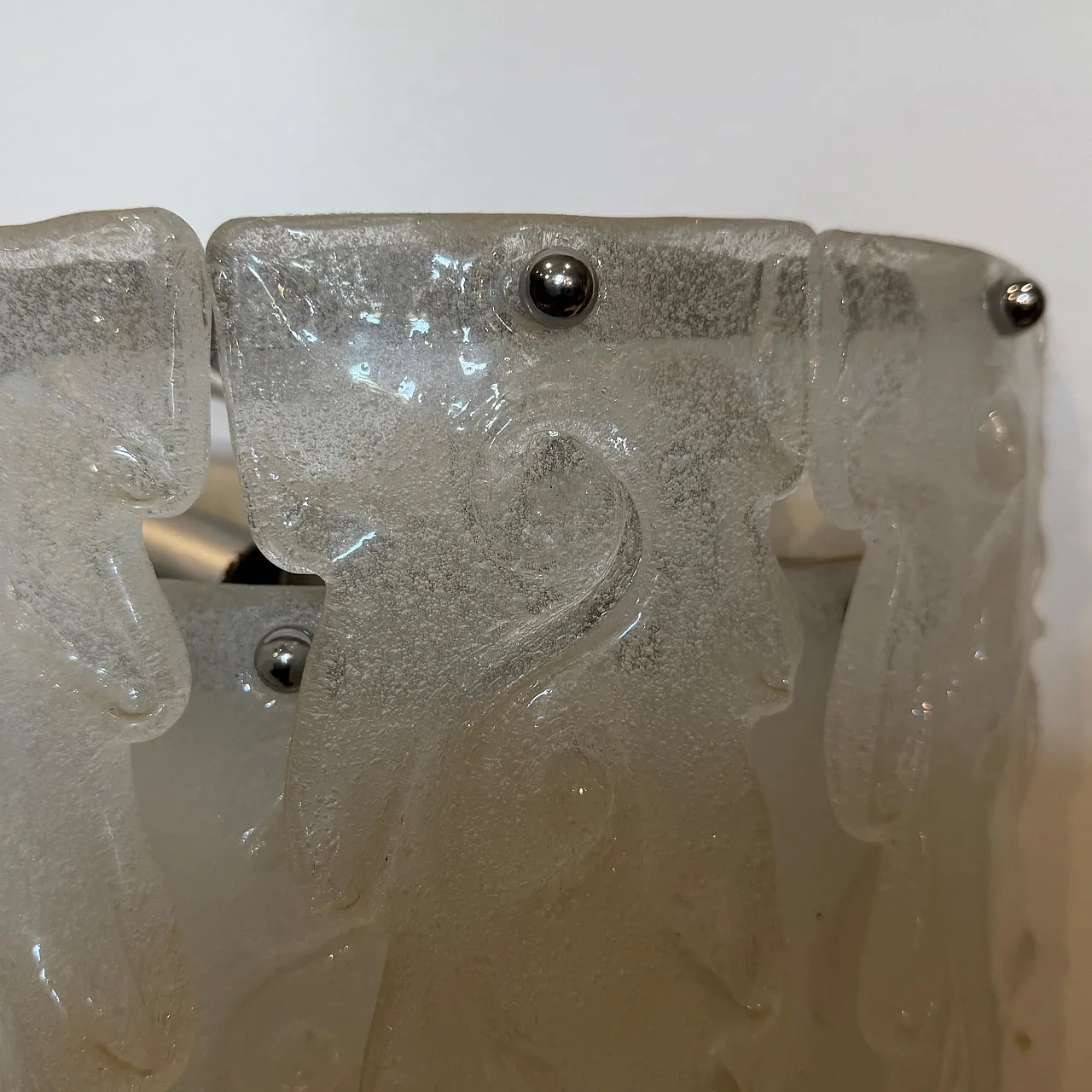 Mid-Century Modern Murano glass wall sconce by Mazzega, 1970s 8