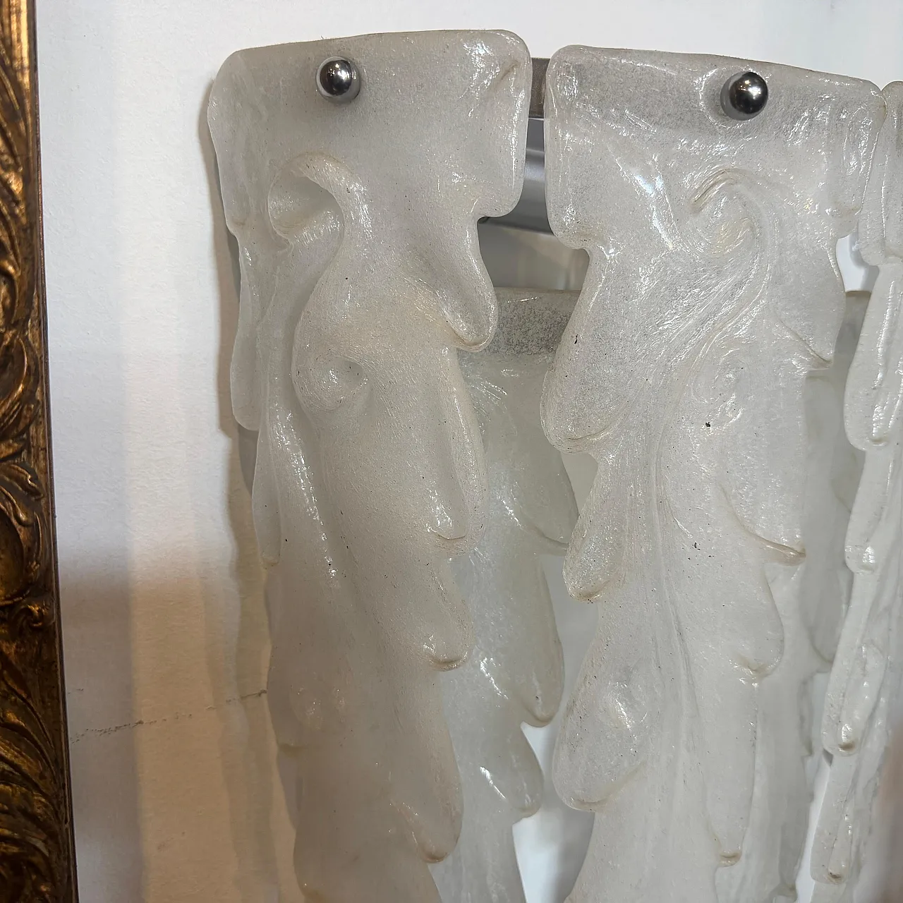 Mid-Century Modern Murano glass wall sconce by Mazzega, 1970s 9