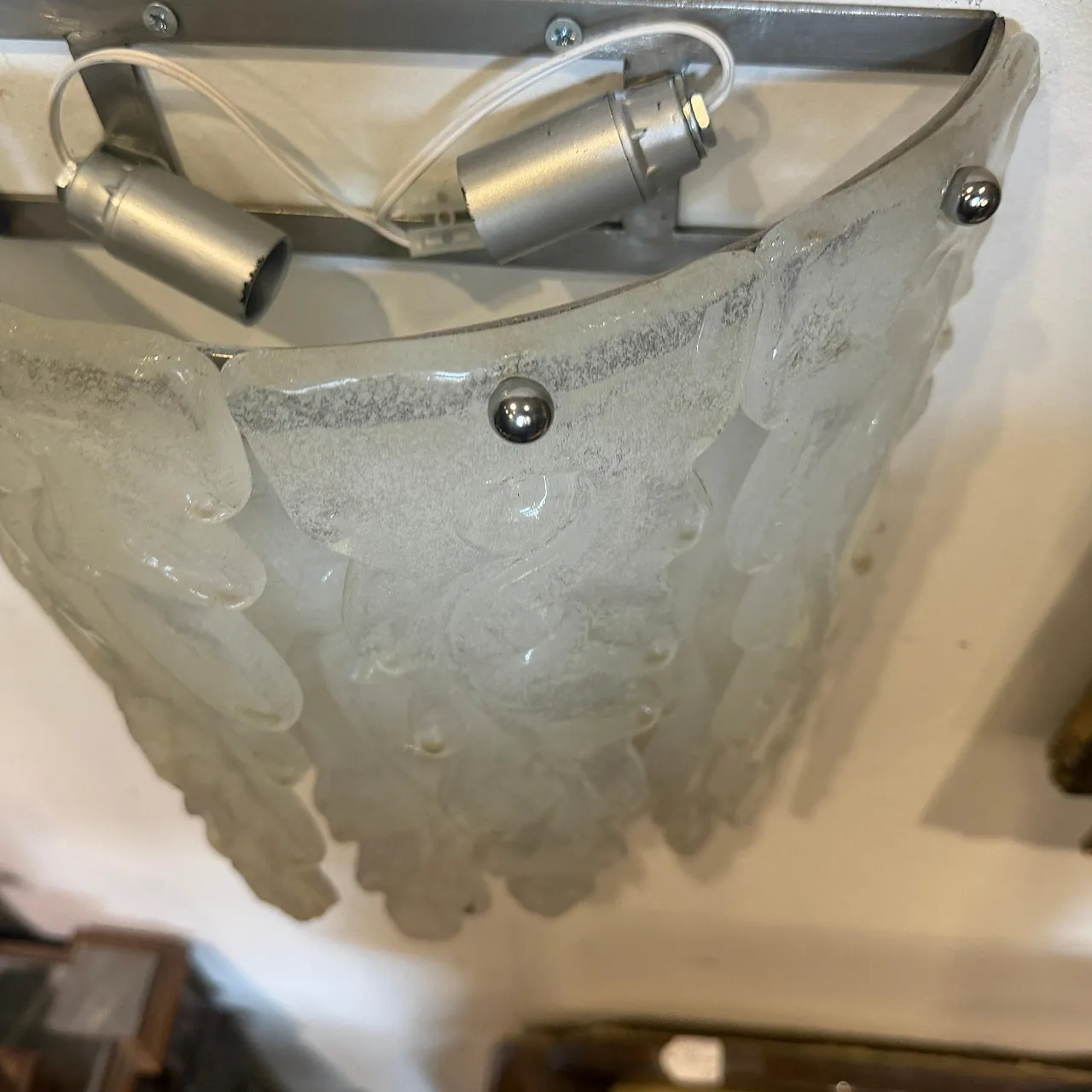 Mid-Century Modern Murano glass wall sconce by Mazzega, 1970s 10