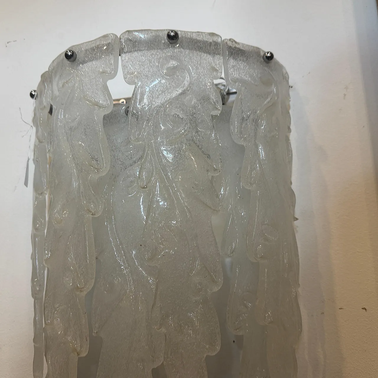Mid-Century Modern Murano glass wall sconce by Mazzega, 1970s 11