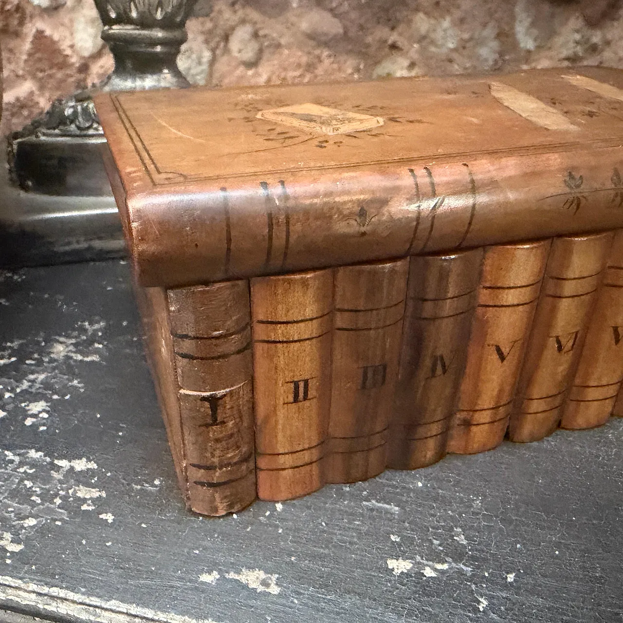 Art Deco inlaid fruit wood cigar box, 1920s 14