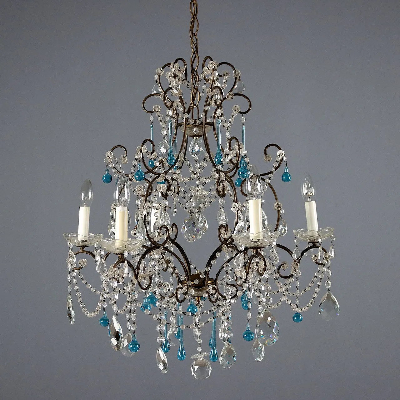 Coppia di lampadari a sei luci, '800 5