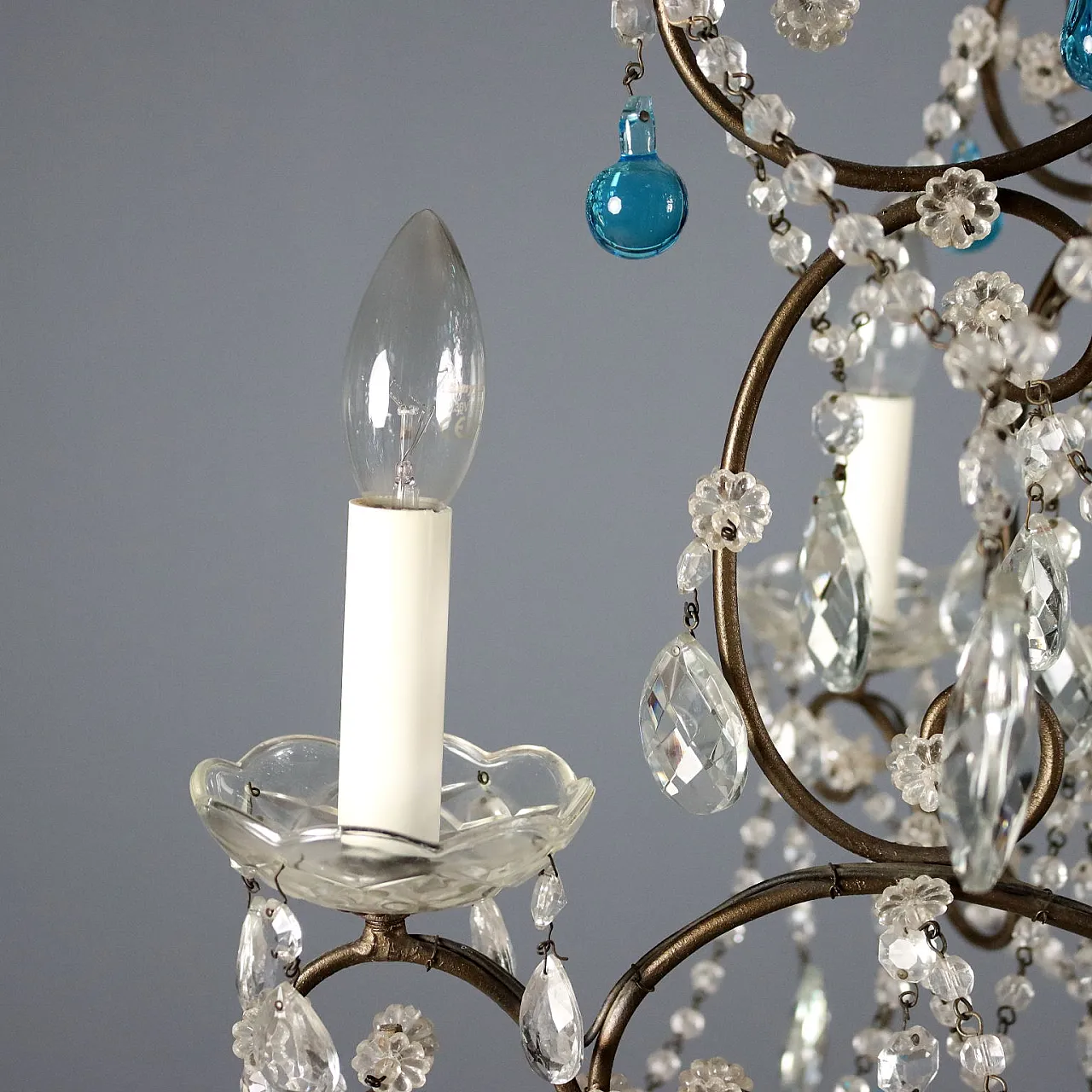 Coppia di lampadari a sei luci, '800 6