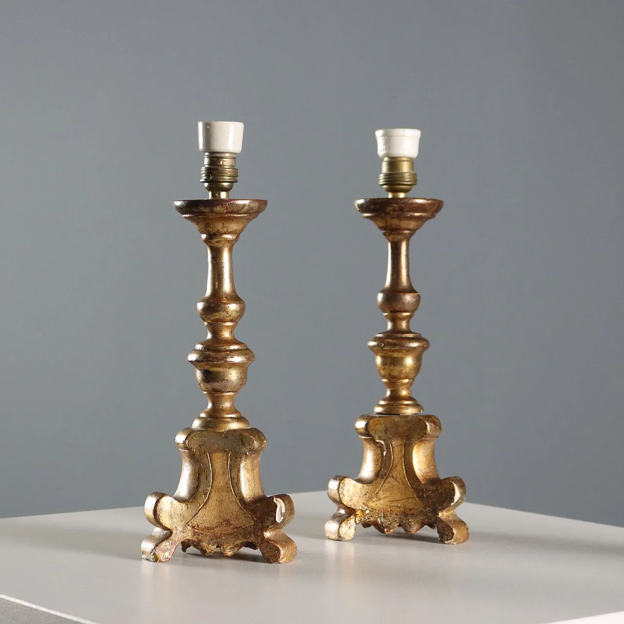 Coppia di candelabri, '800 1