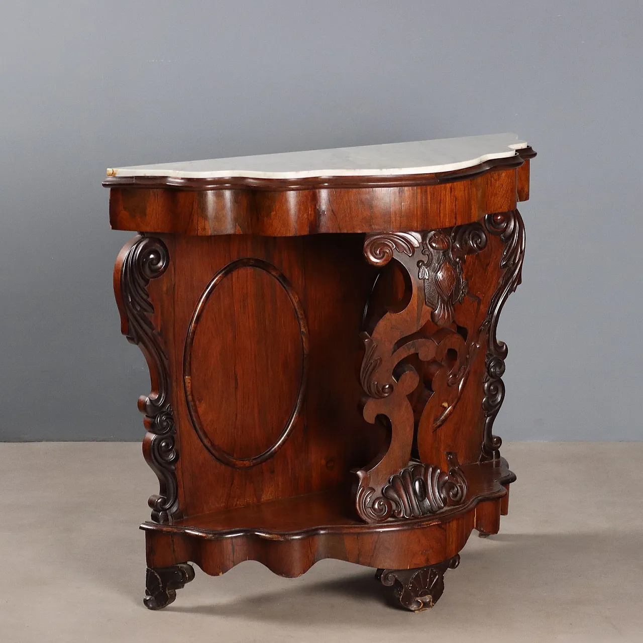 Louis Philippe console in rosewood, 19th century 1