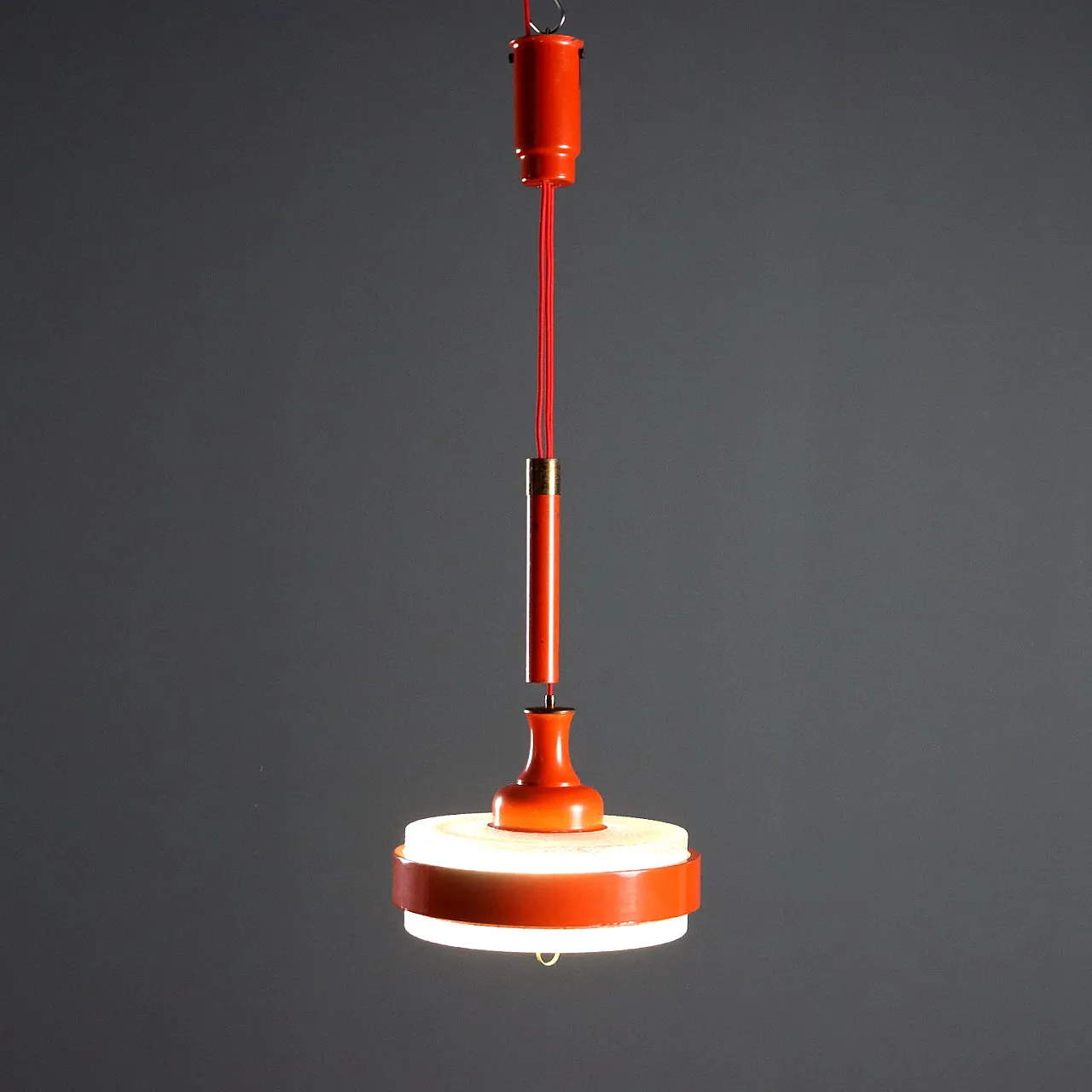 Lampadario con saliscendi, anni '70 1