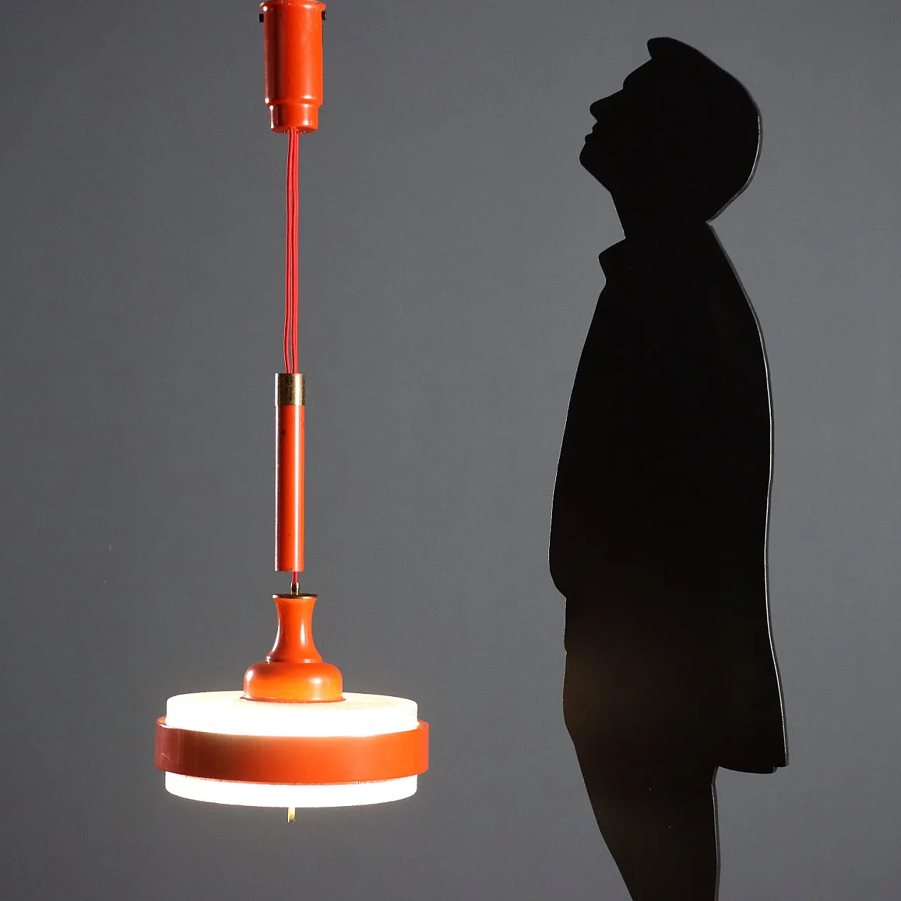 Lampadario con saliscendi, anni '70 2