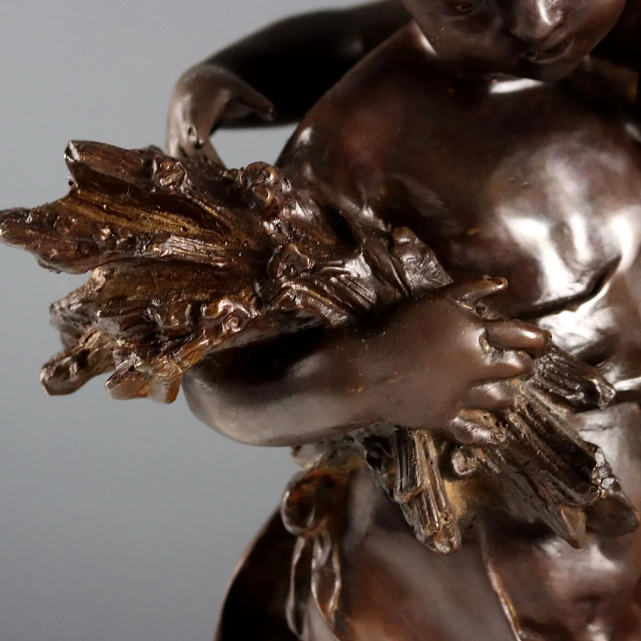 Children whispering bronze sculpture by Auguste Moreau, 20th century 5