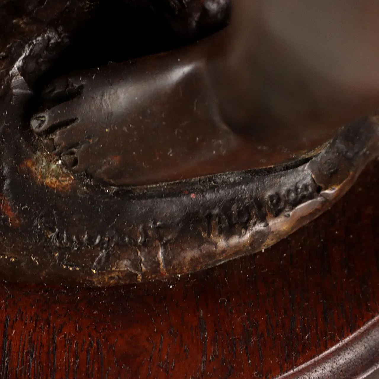 Children whispering bronze sculpture by Auguste Moreau, 20th century 7