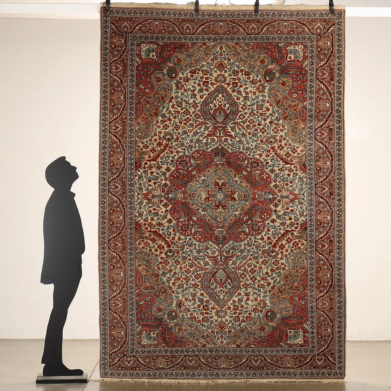 Kaisery cotton and wool rug with heavy knot, late 20th century 2