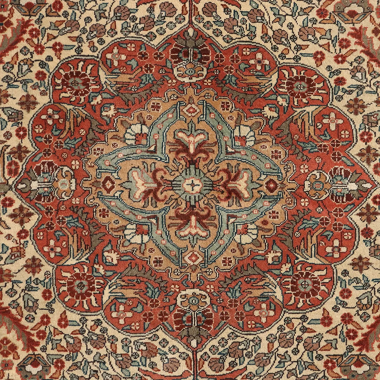 Kaisery cotton and wool rug with heavy knot, late 20th century 3