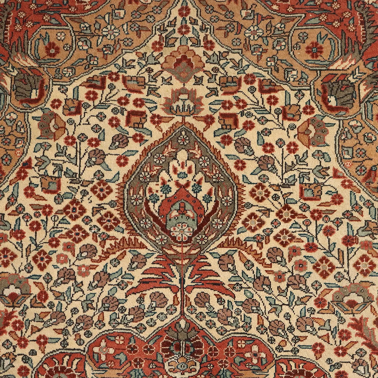 Kaisery cotton and wool rug with heavy knot, late 20th century 4