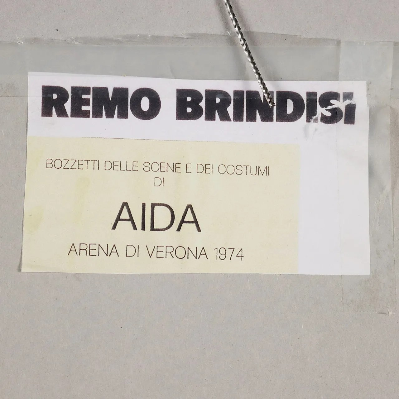 Disegno contemporaneo di Remo Brindisi, bozzetto per l'Aida, anni '70 10