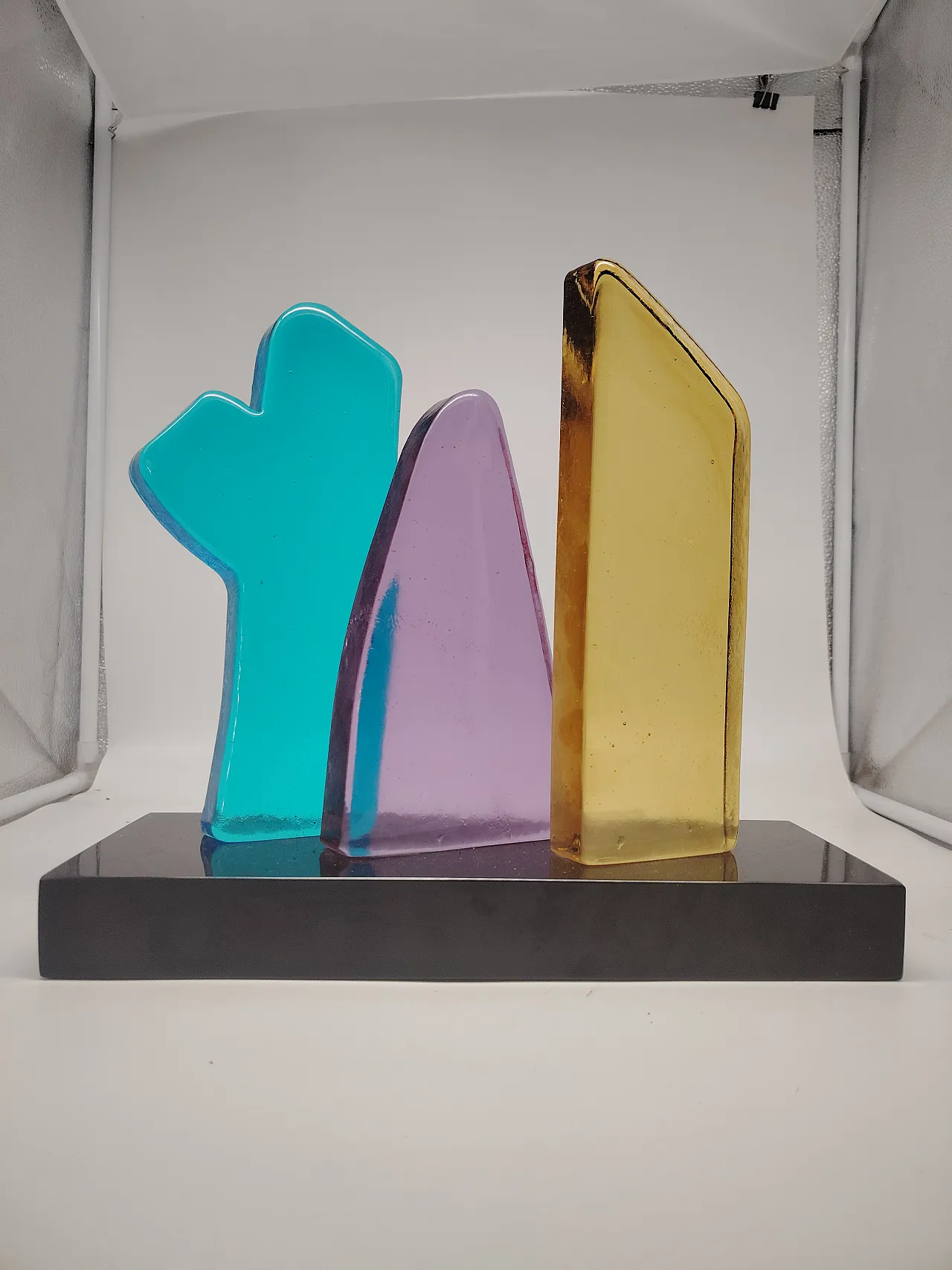 Sculpture in polychrome glass Limited edition by Riccardo Licata, 90s 1