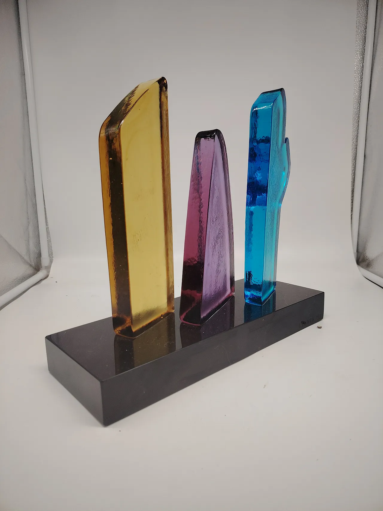 Sculpture in polychrome glass Limited edition by Riccardo Licata, 90s 3