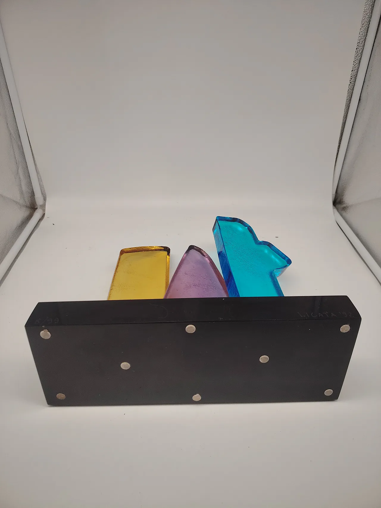Sculpture in polychrome glass Limited edition by Riccardo Licata, 90s 6