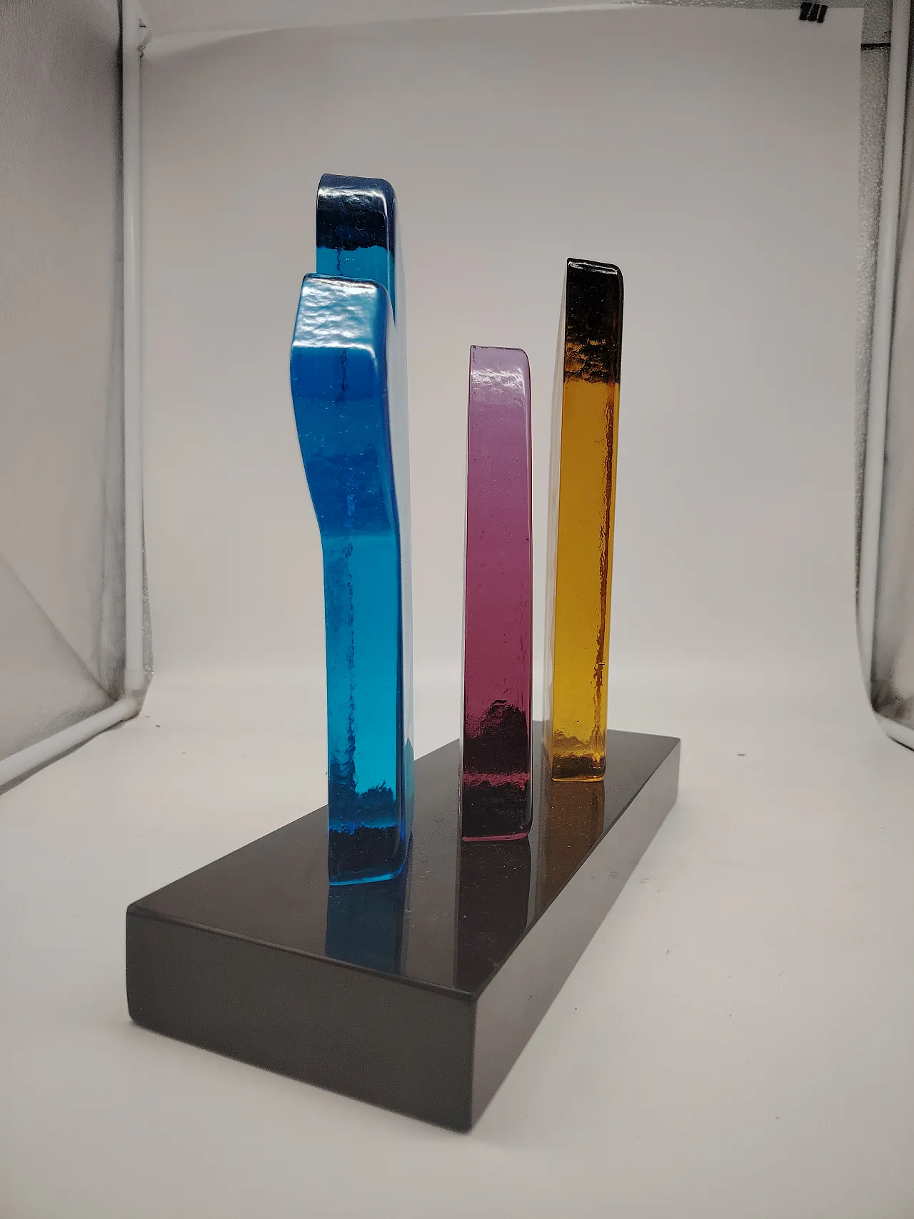 Sculpture in polychrome glass Limited edition by Riccardo Licata, 90s 12