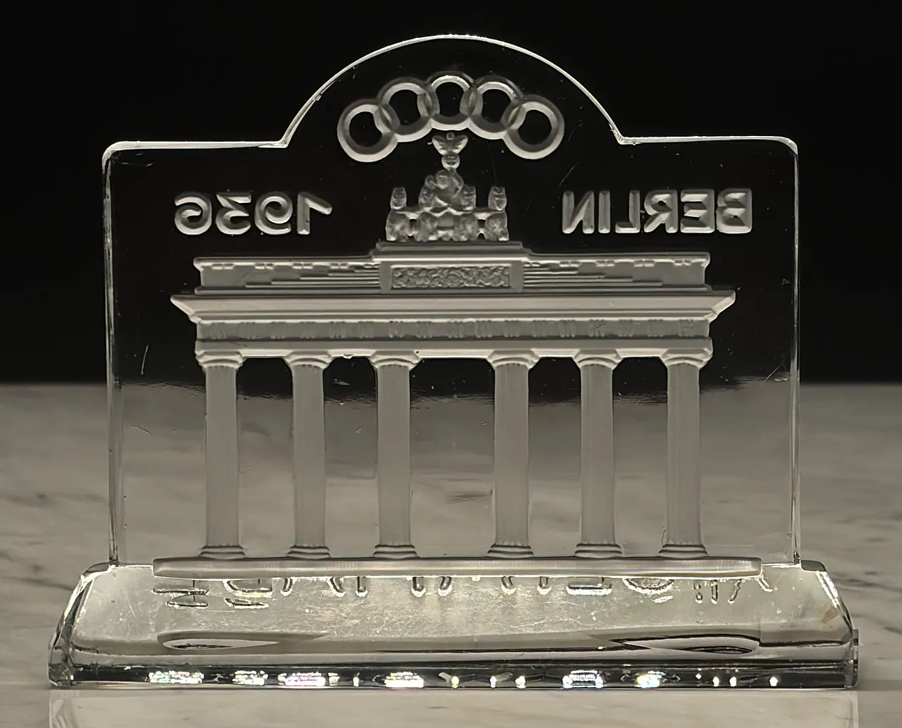 Berlin 1936 Summer Olympic Games Crystal Paperweight, 30s 3