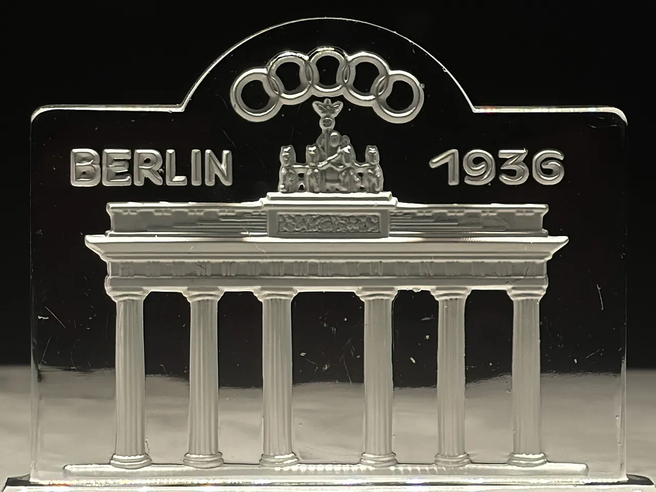 Berlin 1936 Summer Olympic Games Crystal Paperweight, 30s 7