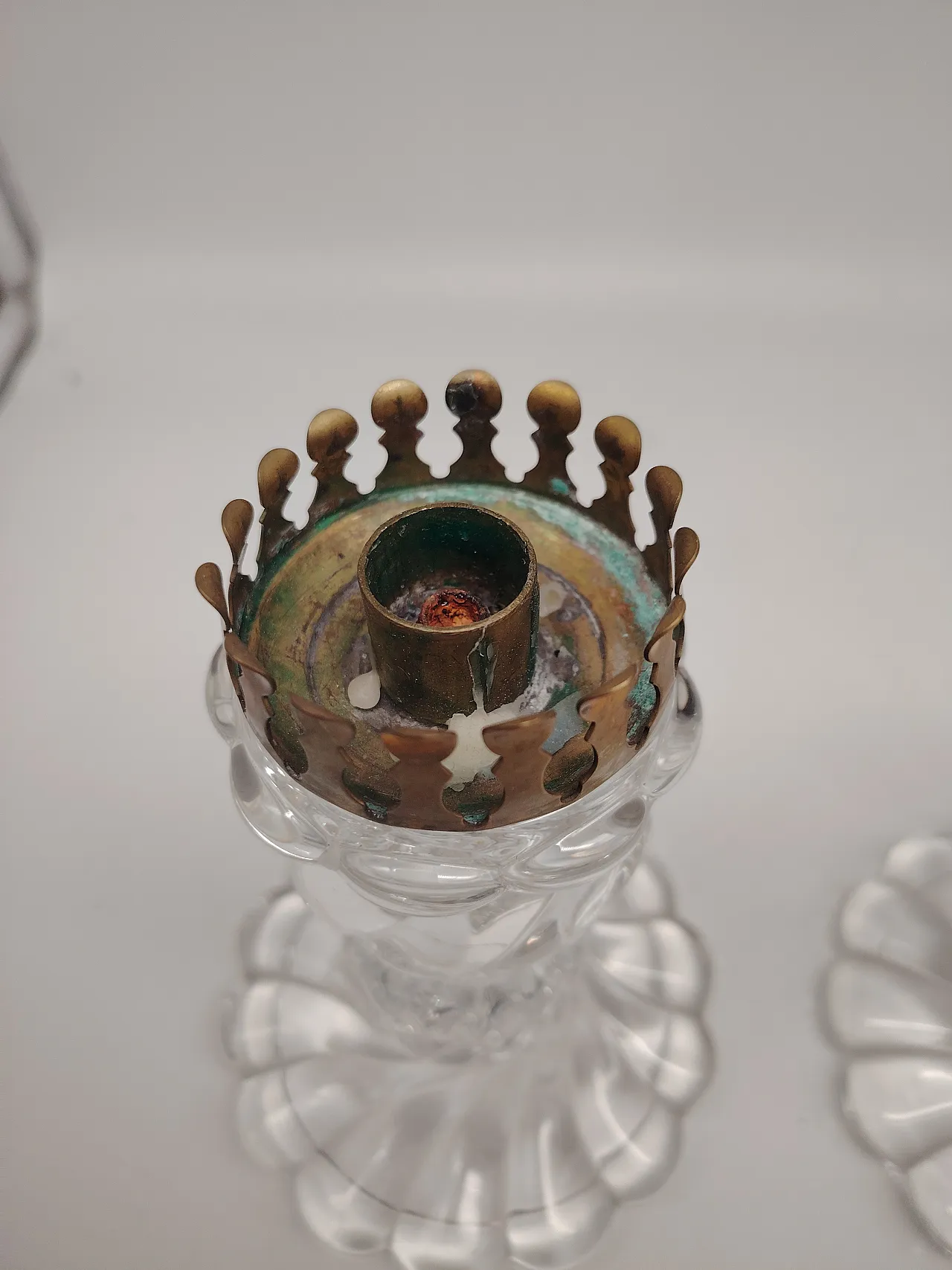 Coppia candelieri in cristallo Baccarat, anni '70 1