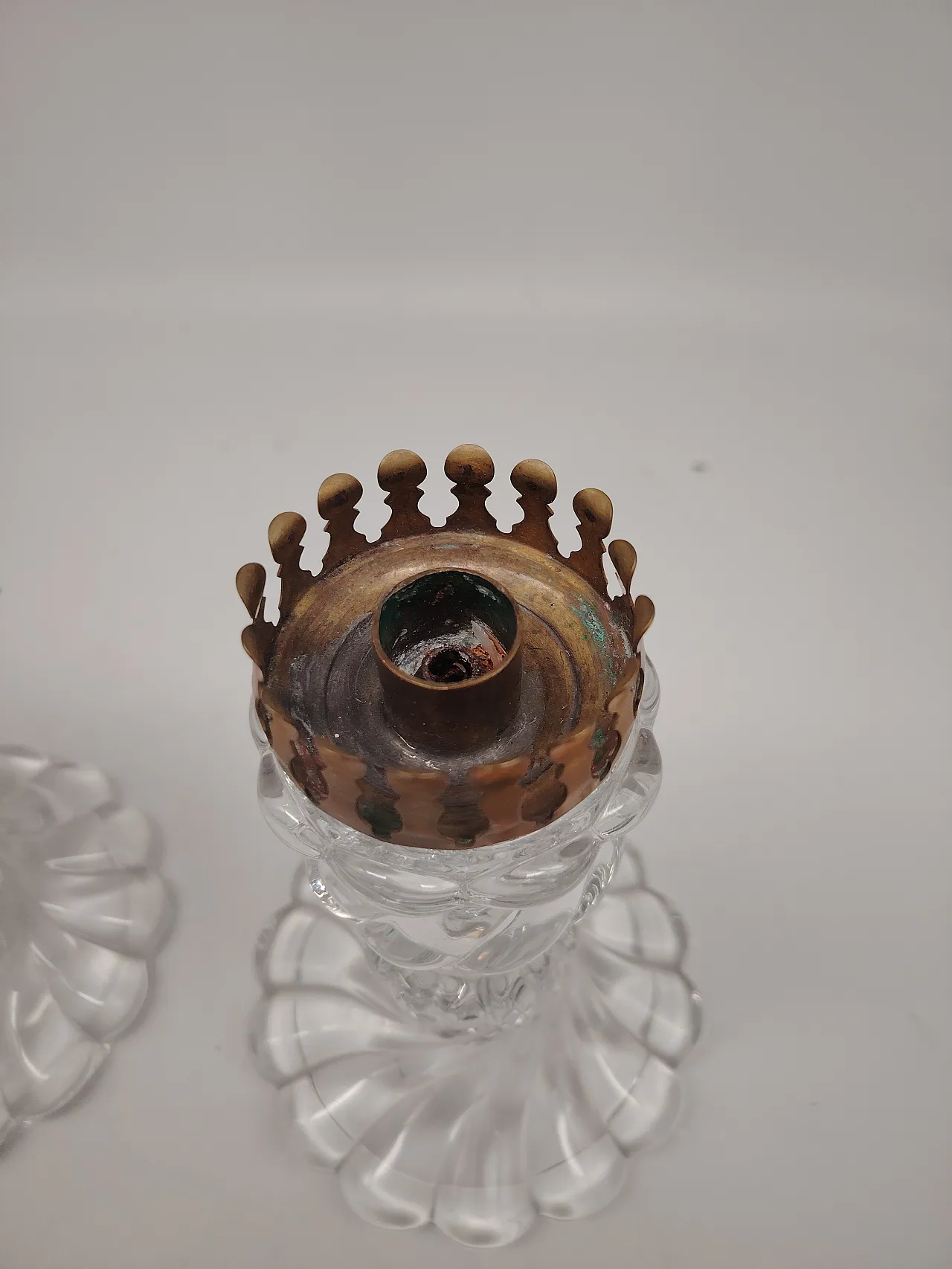 Coppia candelieri in cristallo Baccarat, anni '70 2