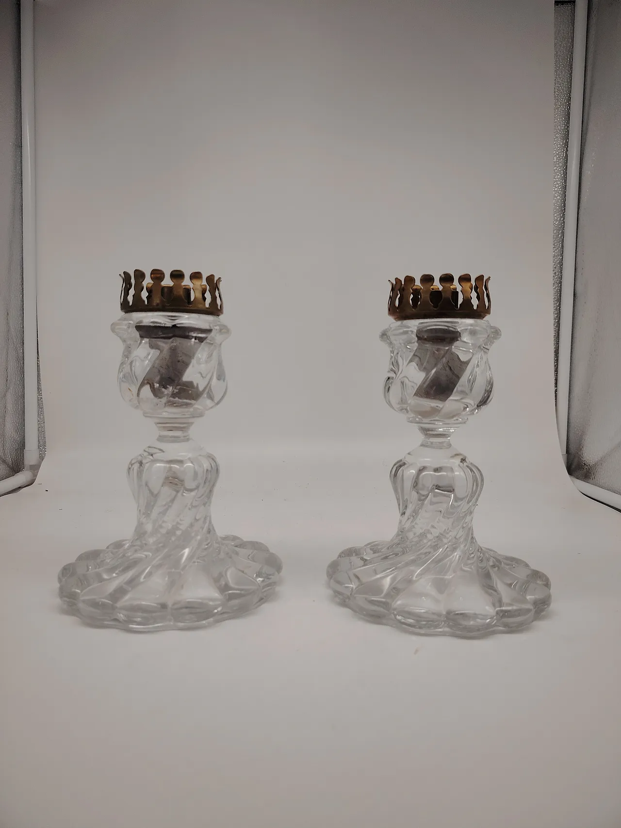 Coppia candelieri in cristallo Baccarat, anni '70 11