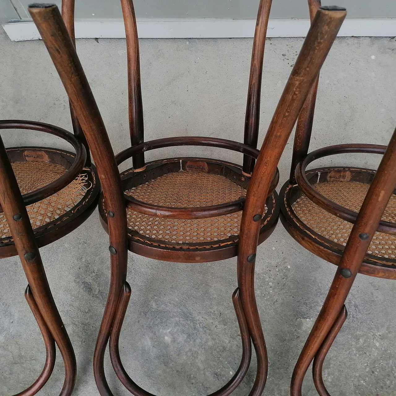 7 Sedie Marche Gebrüder Thonet e Wackerlin & C. modello n.18 '800 9