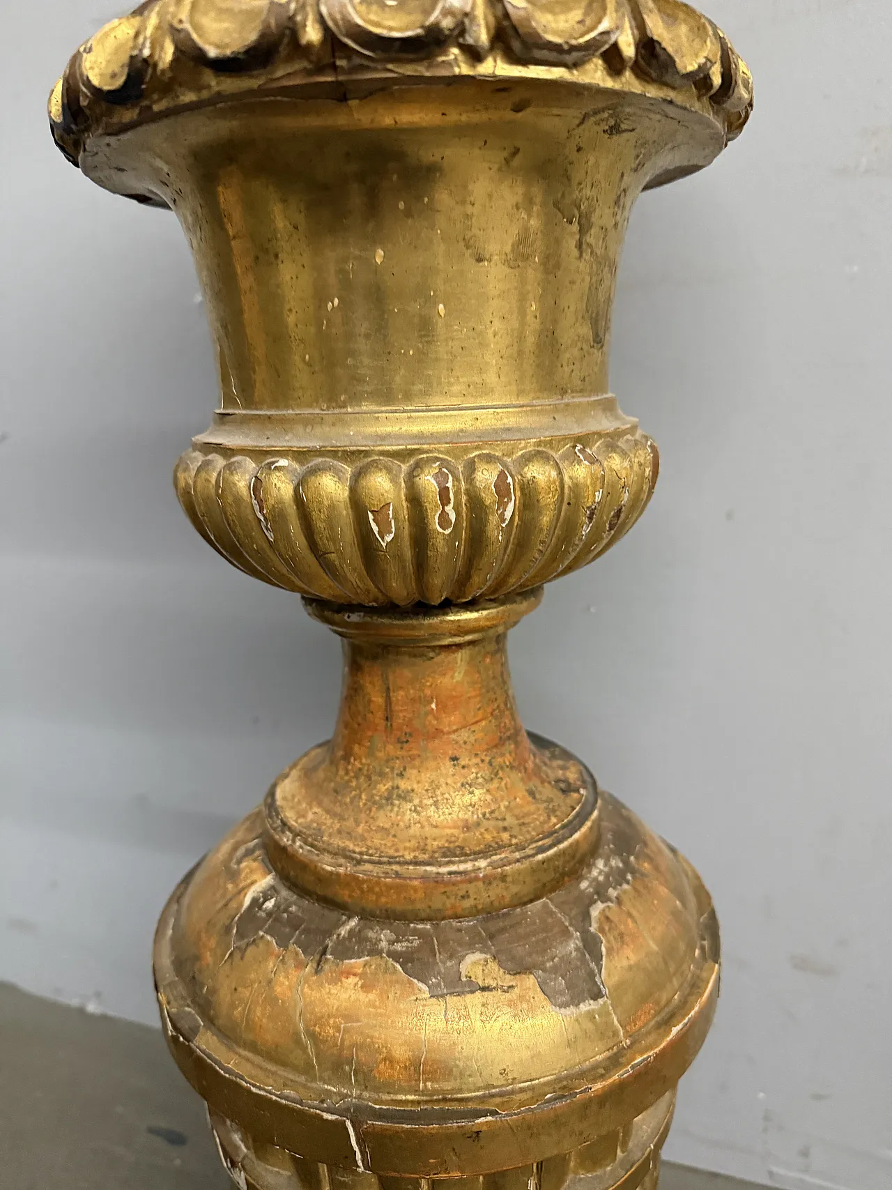 Empire gold leaf column base, 19th century 5