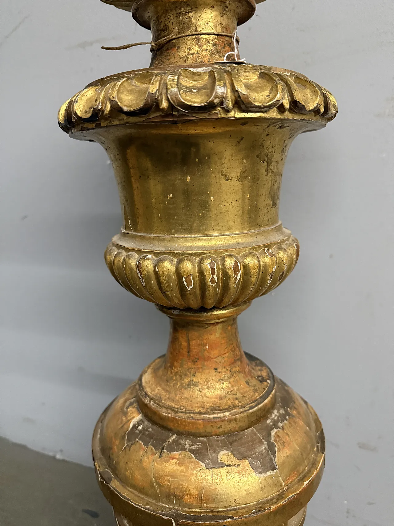 Empire gold leaf column base, 19th century 6