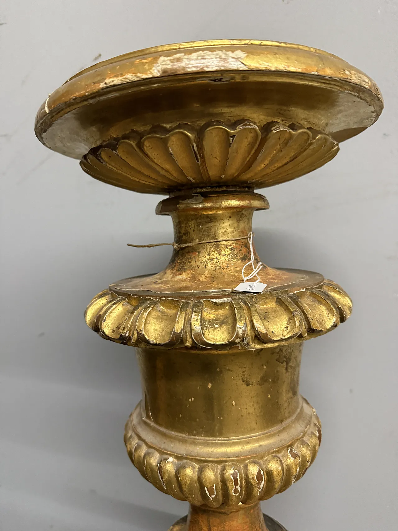 Empire gold leaf column base, 19th century 7