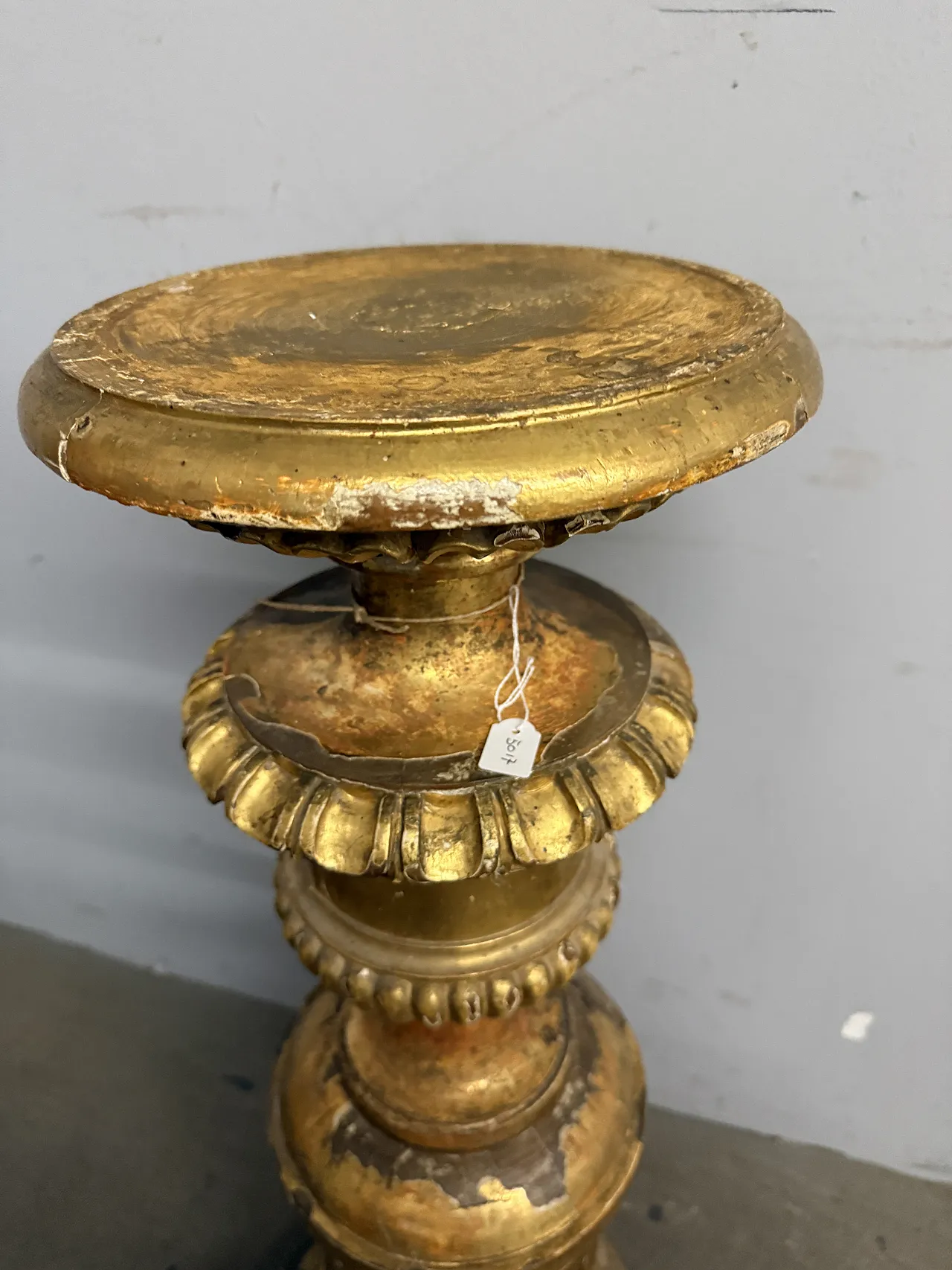 Empire gold leaf column base, 19th century 8