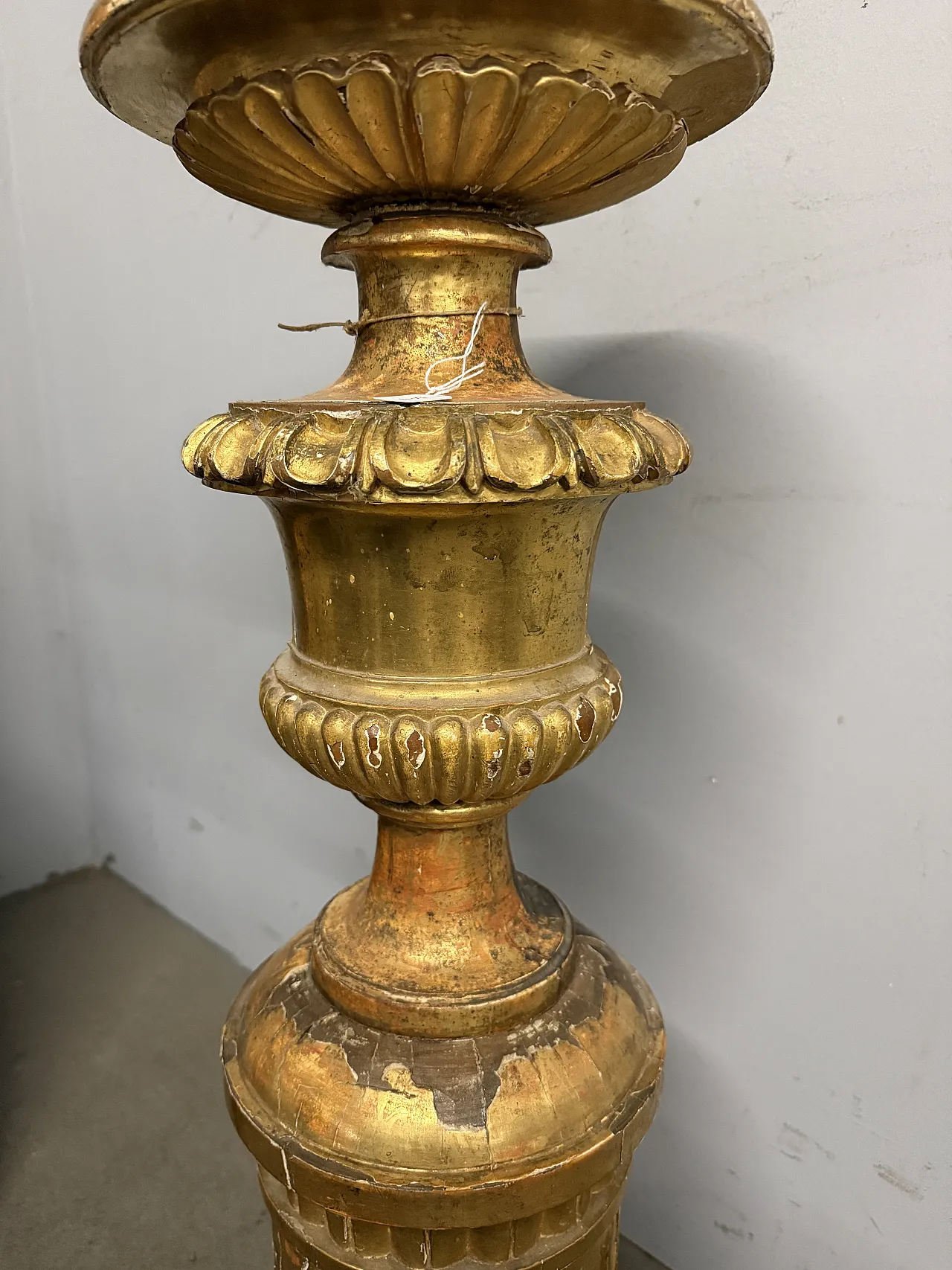 Empire gold leaf column base, 19th century 9