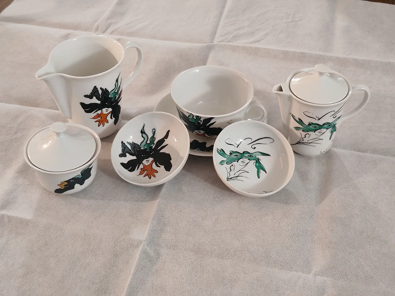 Leonor Fini Le Maschere service Verbano Laveno, 1951 4