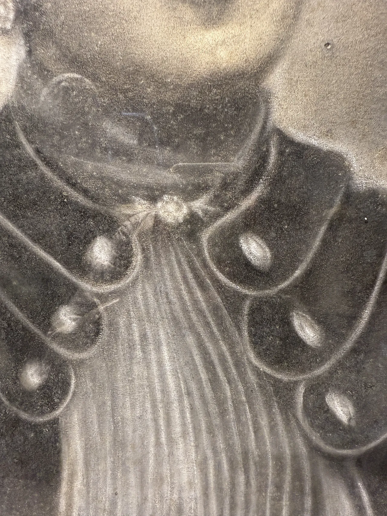 Ritratto realizzato a carboncino su carta, di dama, primo '900 7