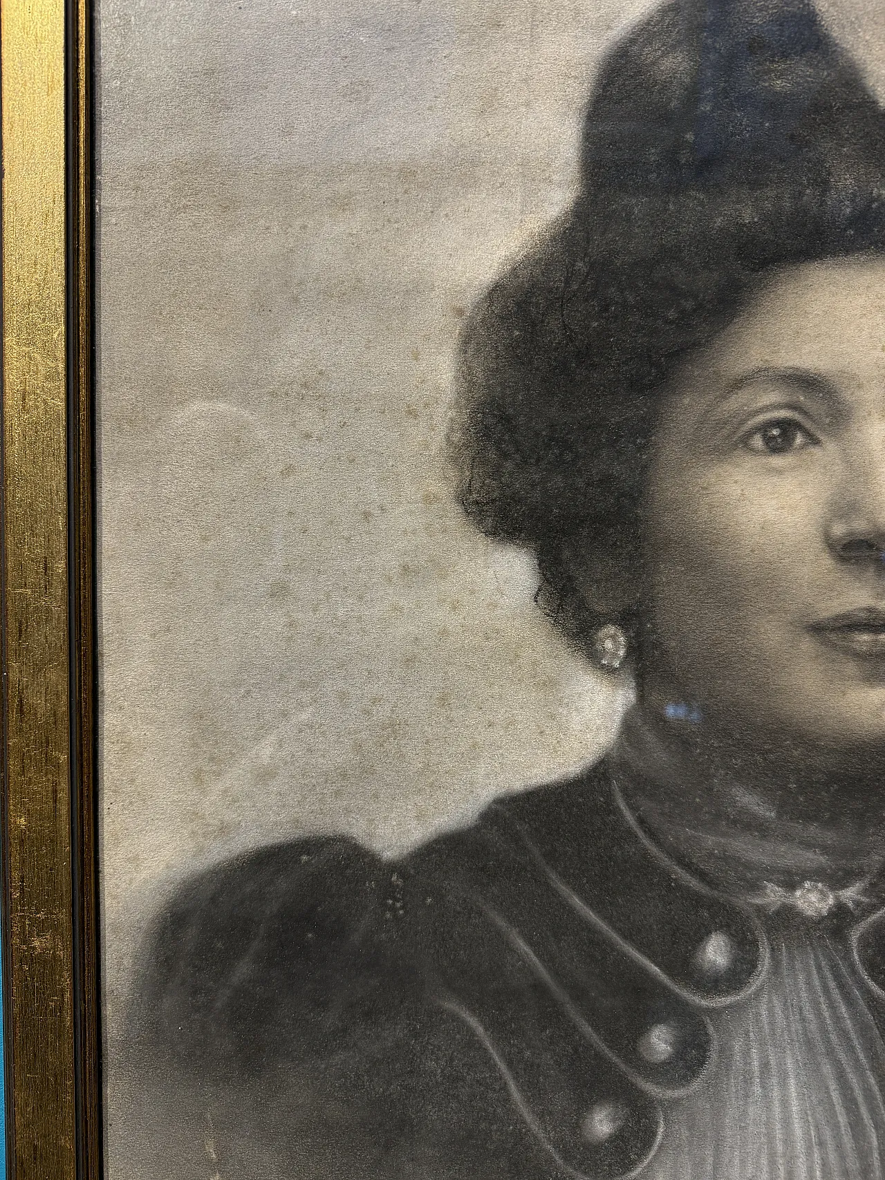 Ritratto realizzato a carboncino su carta, di dama, primo '900 12