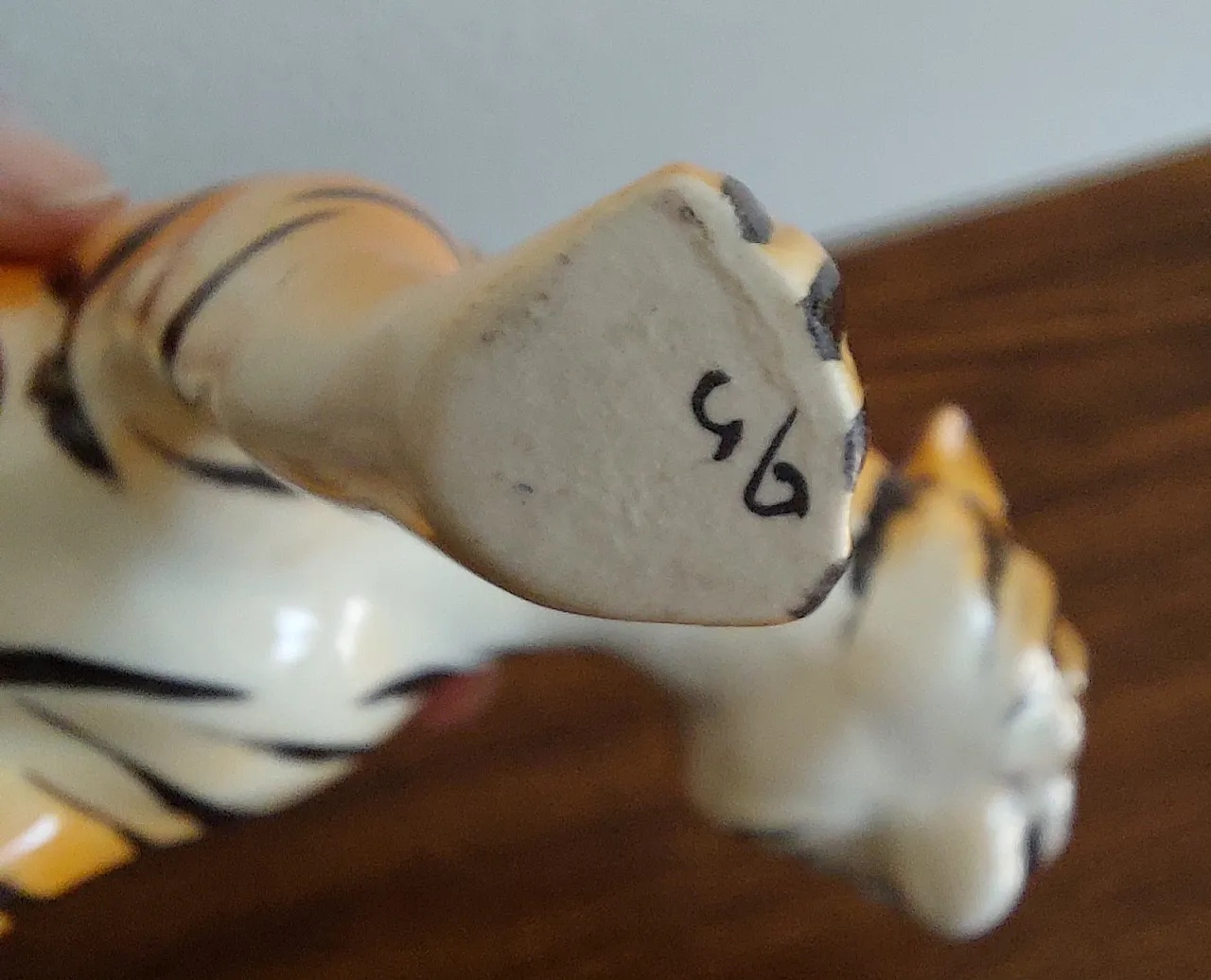 Beswick England 1486 tiger figurine in original ceramic, 50s 6