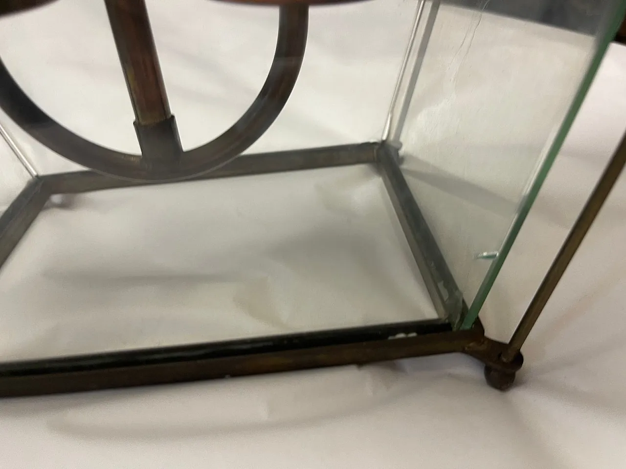 Mid-Century Modern Italian Faceted Glass and Brass Lantern in the Style of G. Ulrich, 1940s 7