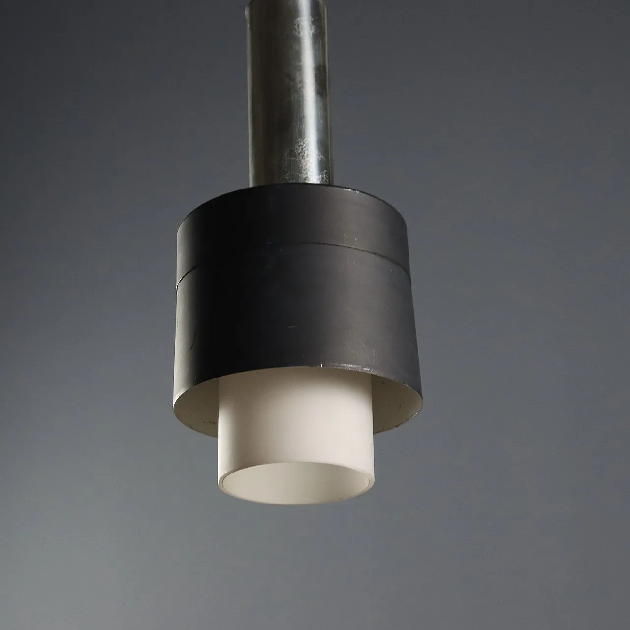 Lampadario in vetro e alluminio, anni '60 7