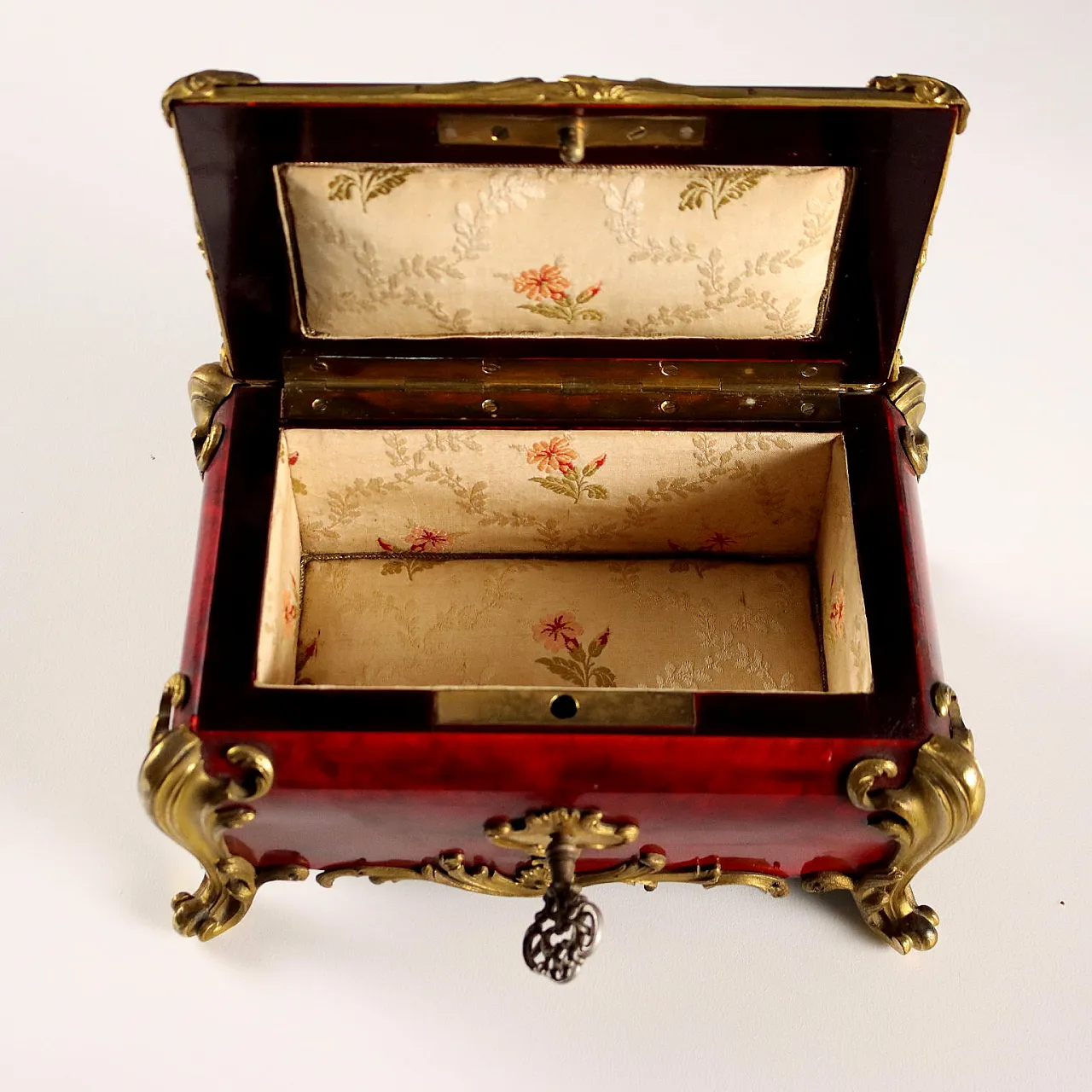Napoleon III wooden and bronze jewelery box, 20th century 3
