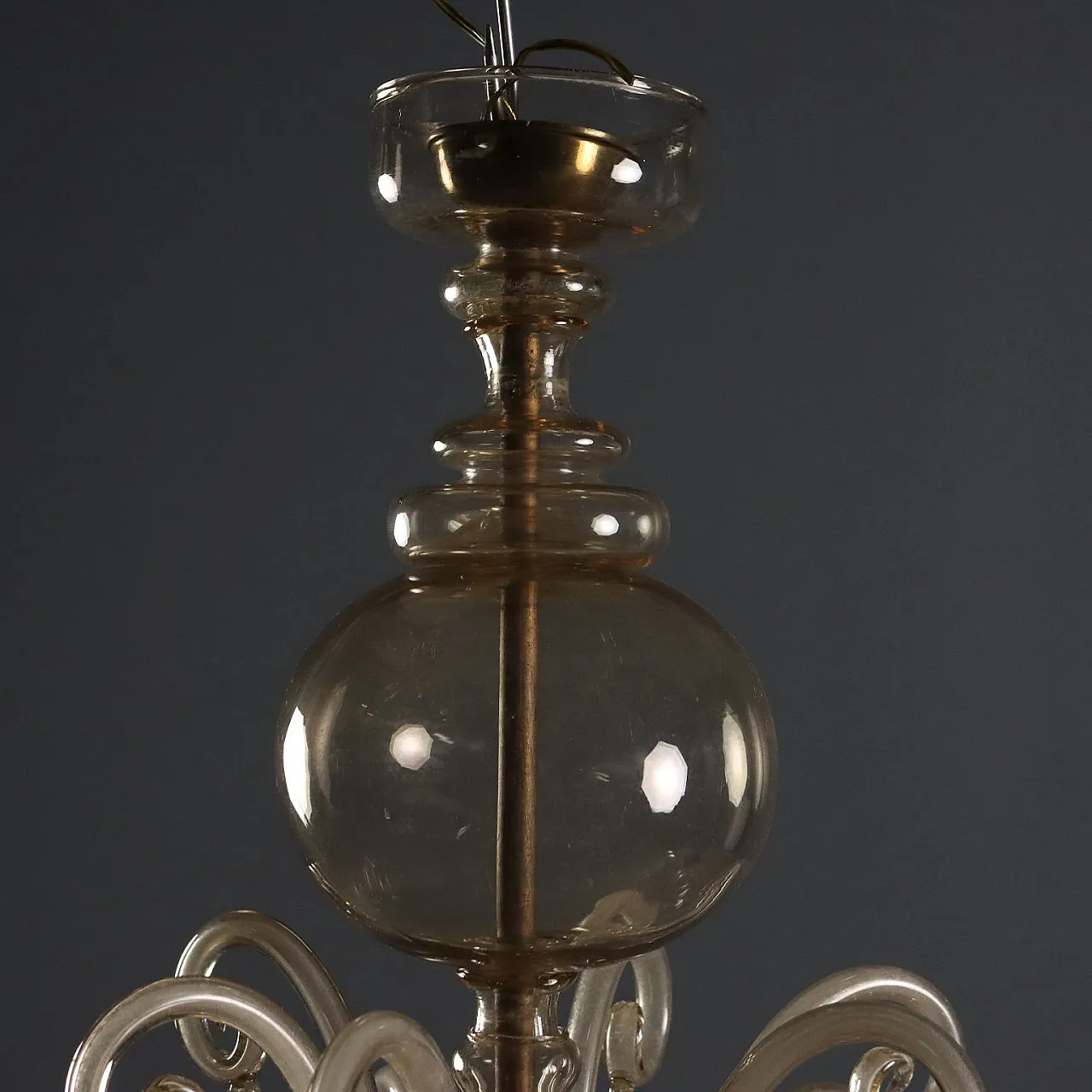 Lampadario in vetro soffiato Veneziano, '900 3