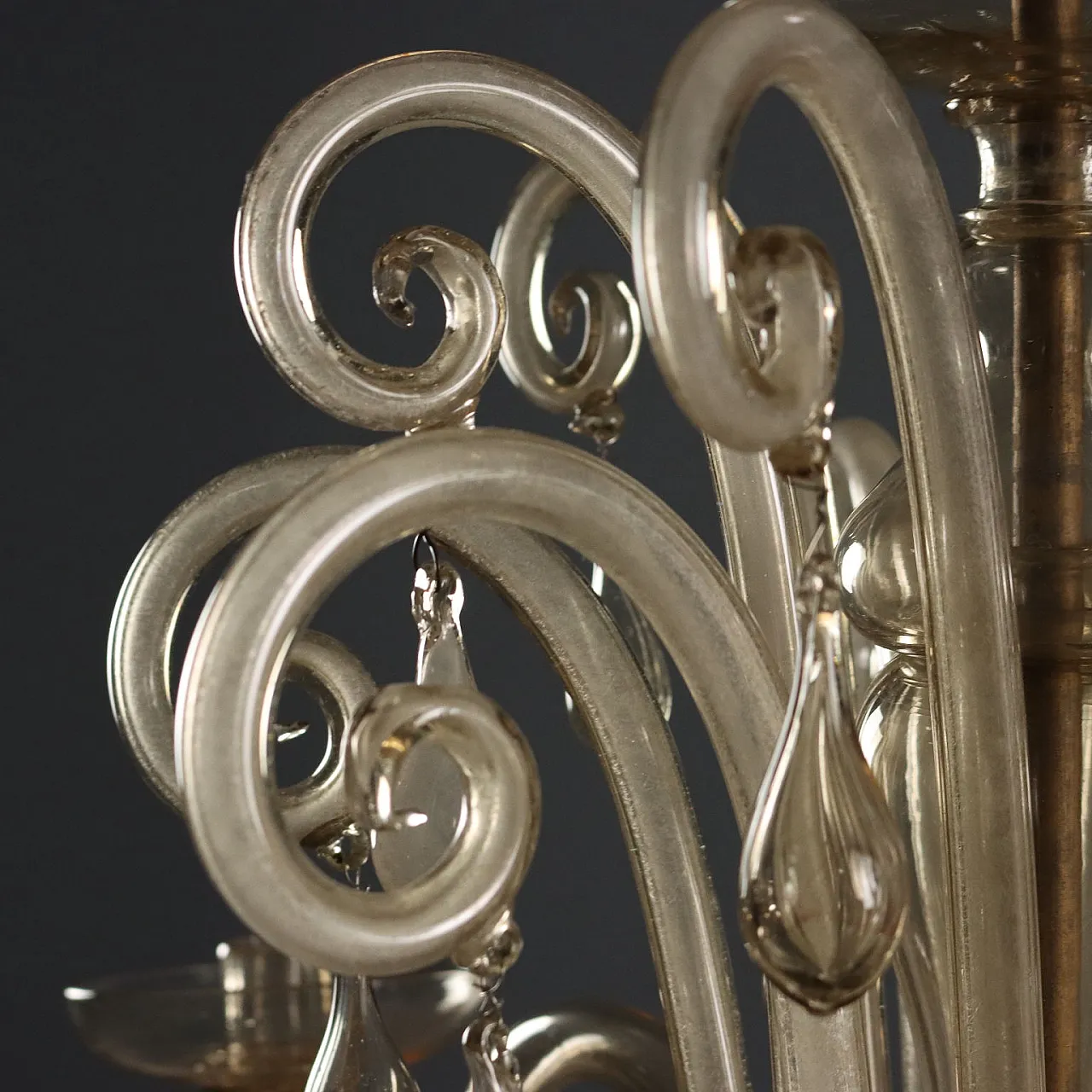 Lampadario in vetro soffiato Veneziano, '900 5