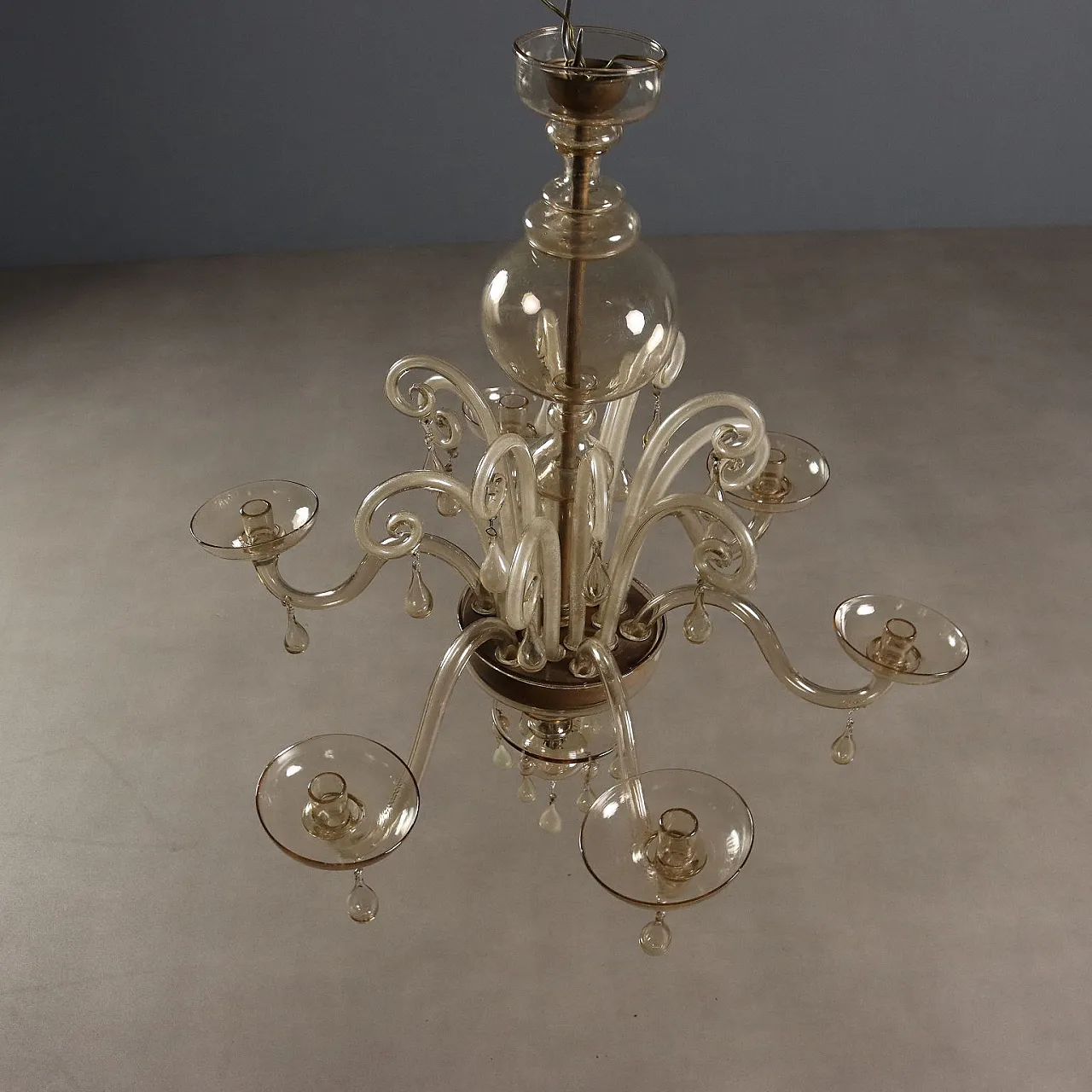 Lampadario in vetro soffiato Veneziano, '900 7