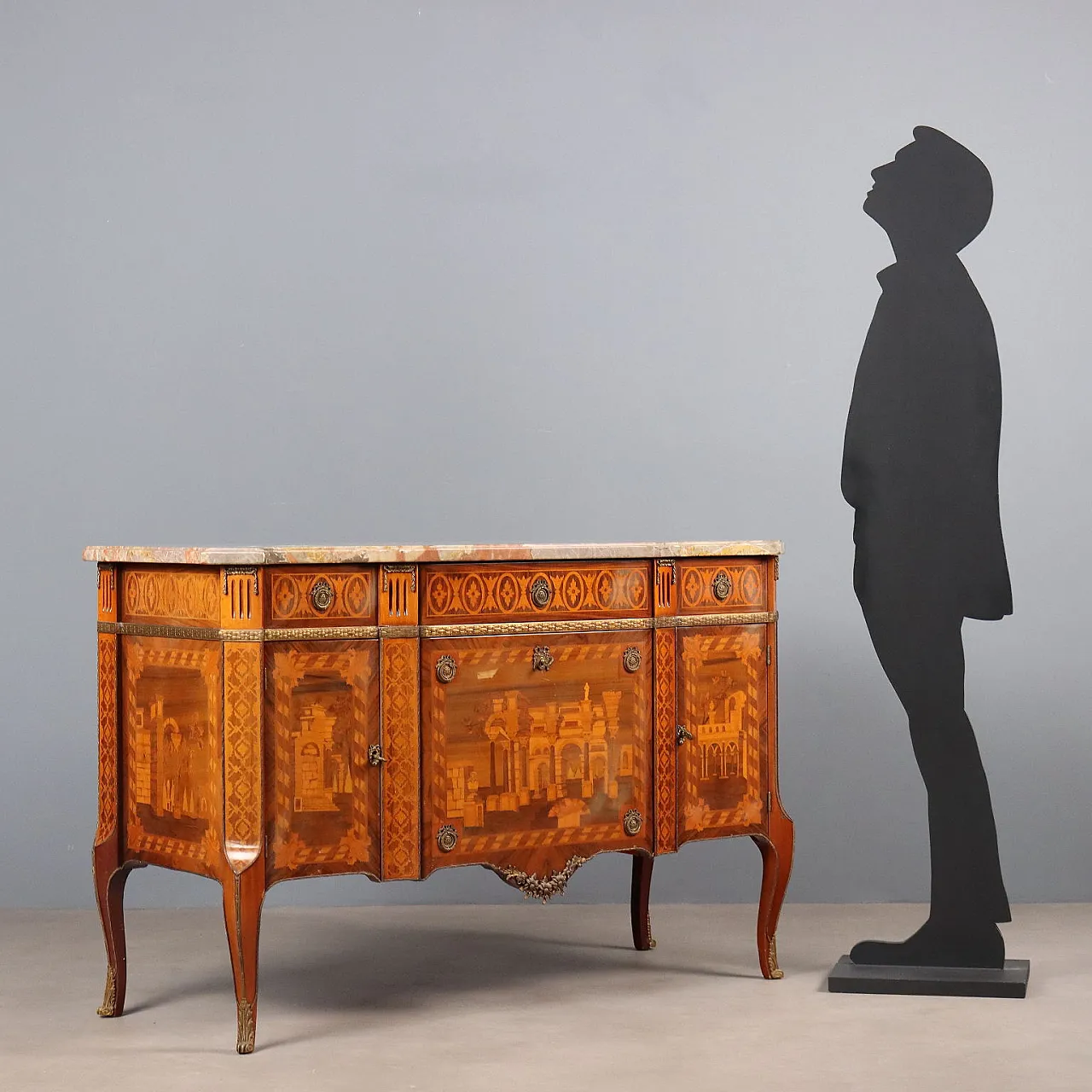 Cassettone in stile Napoleone III in legno, '900 2