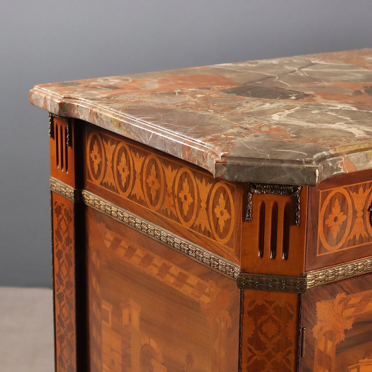 Cassettone in stile Napoleone III in legno, '900 5