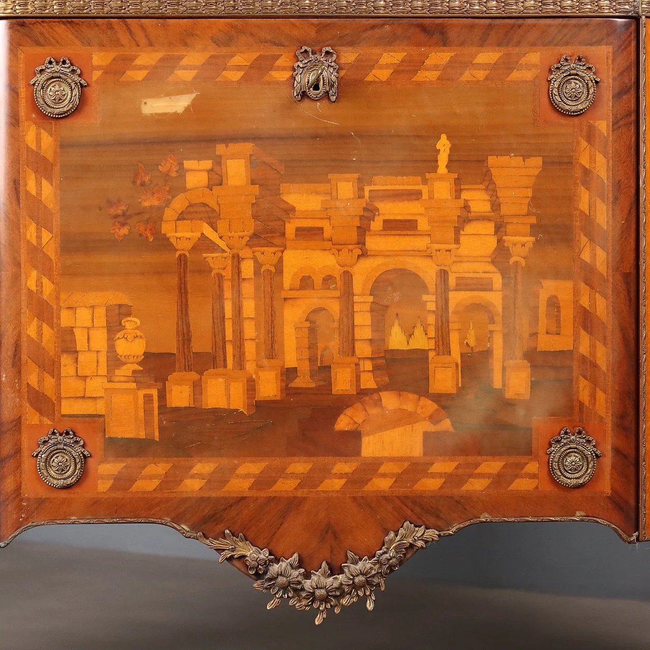 Cassettone in stile Napoleone III in legno, '900 9