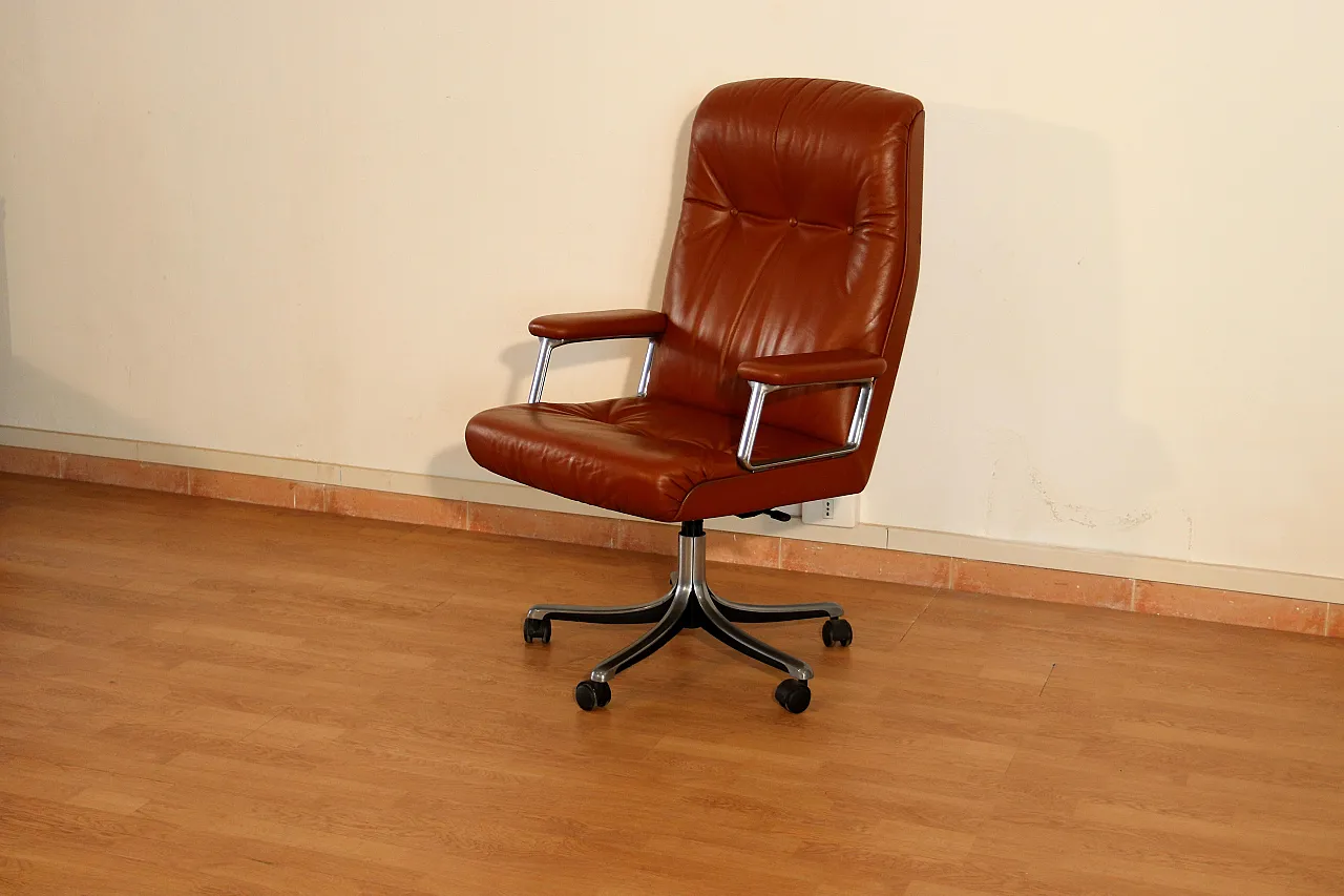 Sedia da ufficio Tecno P126 di Osvaldo Borsani per Tecno, anni '60 3