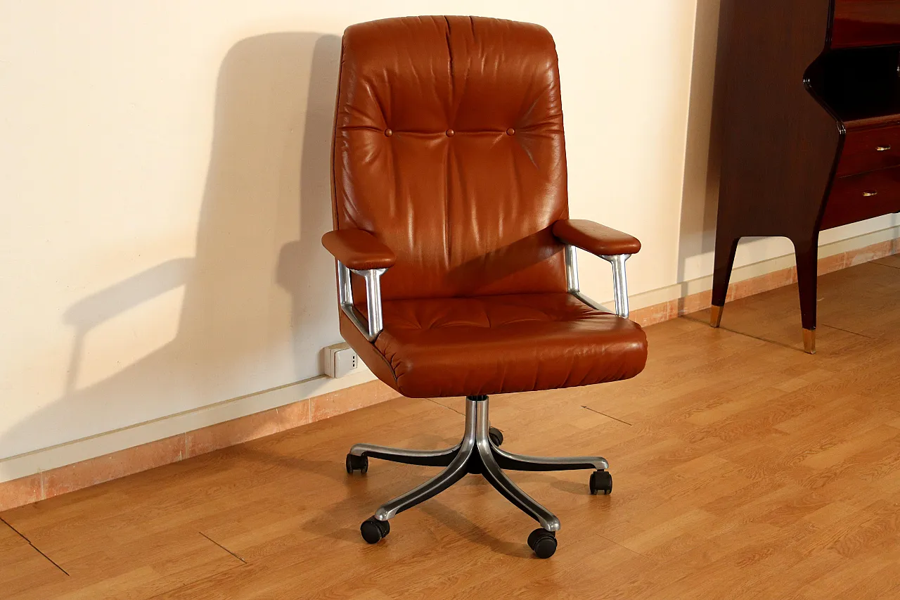 Sedia da ufficio Tecno P126 di Osvaldo Borsani per Tecno, anni '60 4